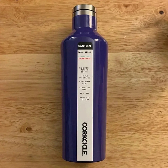 NWT Corkcicle Canteen Bottle 16 oz in Purple - Picture 3 of 10